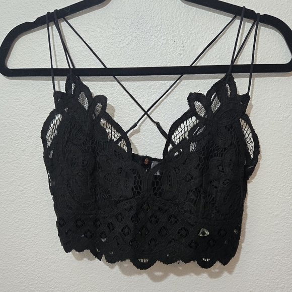 Free People One NWT Adella Bralette Black Large - Picture 3 of 13